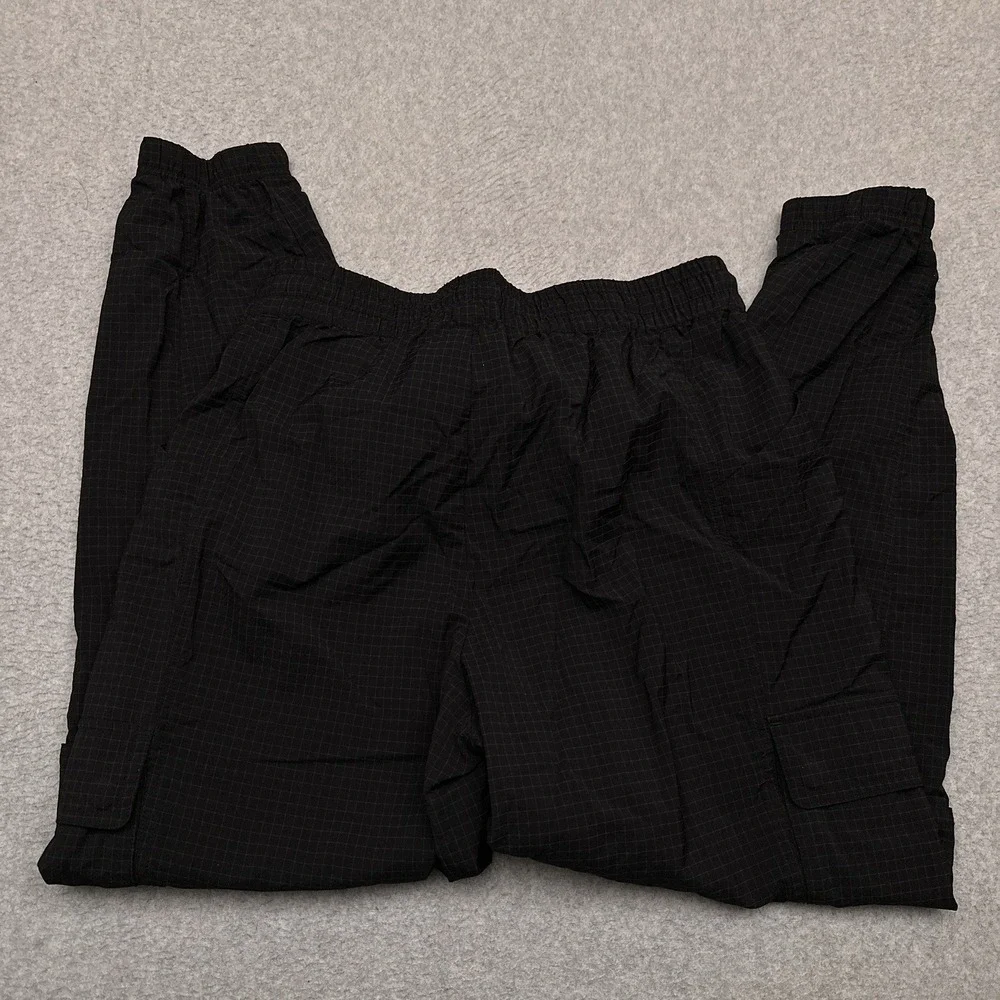 Fabletics Ripstop Cargo Joggers Womens Medium Black Windowpane Check Lightweight - Picture 7 of 8